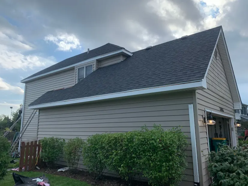 Completed roof and exterior repair by RG Roofing & Exteriors