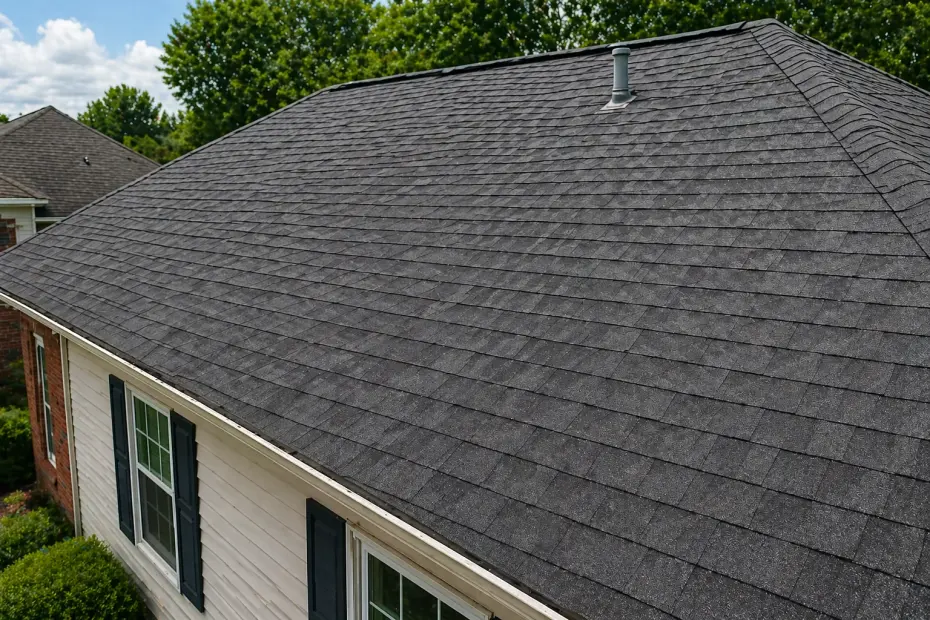 Completed roof repair by RG Roofing & Exteriors